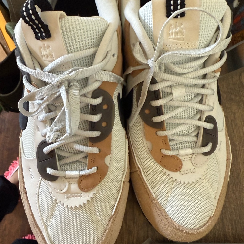 Nike White and Tan Sneakers